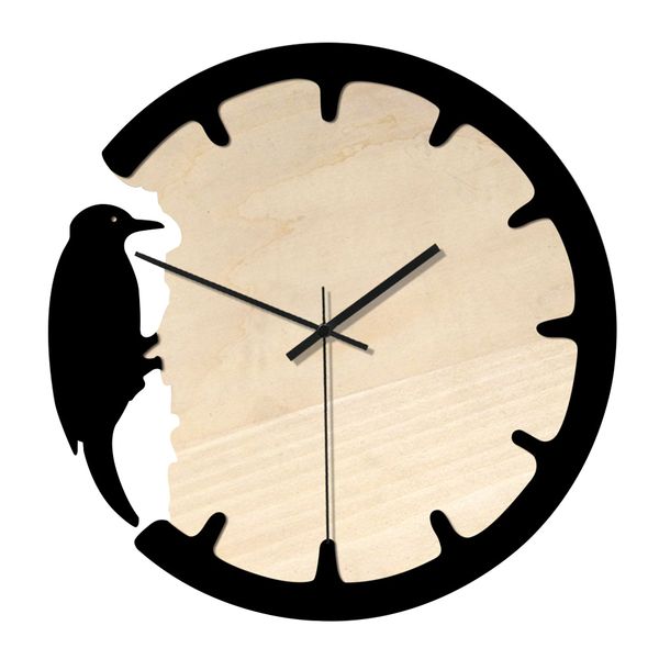 

vintage pointer wall clock home decoration woodpecker shaped living room mute