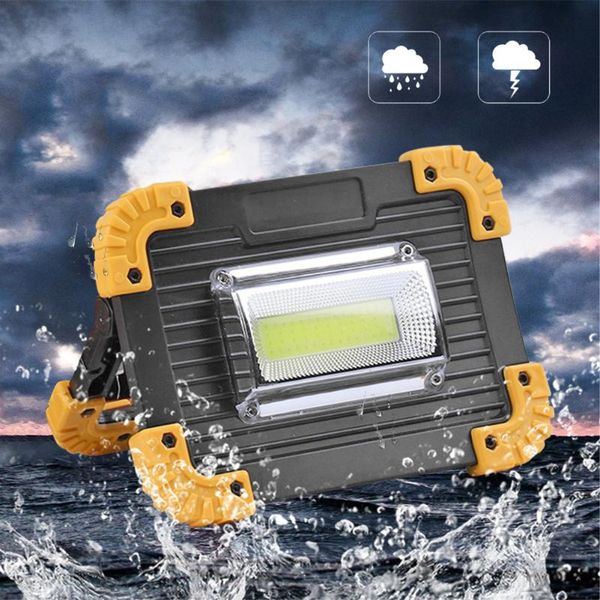 

20w cob smd led working light 4 modes usb rechargeable battery powered emergency lamp for camping construction site