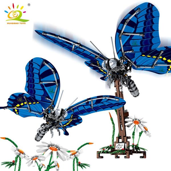 

set 564pcs gift butterfly blocks simulated toys swallowtail construction insect building city huiqibao children technic bricks yxlxue