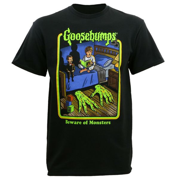 

authentic goosebumps bedtime retro scary t-shirt s-3xl new loose plus size tee shirt