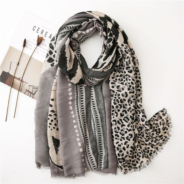 

silk scarf visrover beach scarves natural animal leopard print scarf leopard women scarfs fashion for summer wholesales, Blue;gray