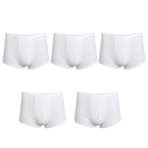 

5pcs mens 100% cotton incontinence briefs underwear disposable travel l, Black;white
