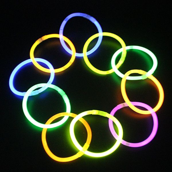

100 pcs new fun toy colorful glowing light stick led lighted toys glow stick party toy concert fan support props