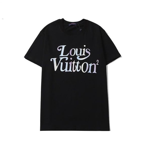 

vv newl men's t-shirt pure cotton short sleeve men's t-shirt summer fashion casual t-shirt letter reflective trend, White;black