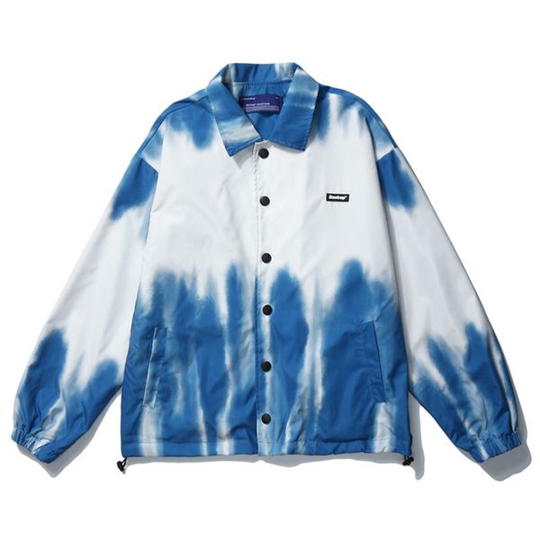 

2020 men tie dye print hip hop jackets harajuku streewear loose size thin windbreaker womens jackets coats, Black;brown