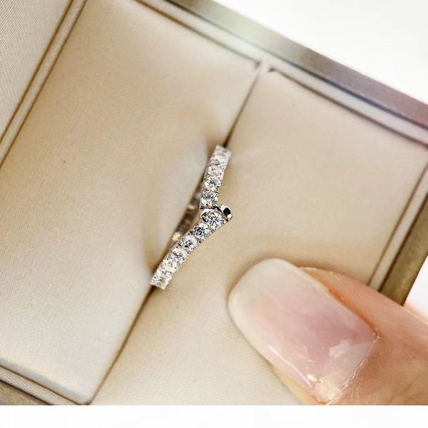 

luxurious quality ribbon band ring with all sparky diamond charm ring jewelry christmas day jewelry gift ps6407, Golden;silver