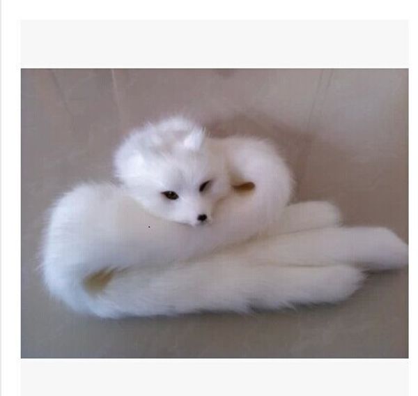 

imitation fur the fox head mao collar retro fashion and personality of copy fox wool scarf adornment scarf, Blue;gray