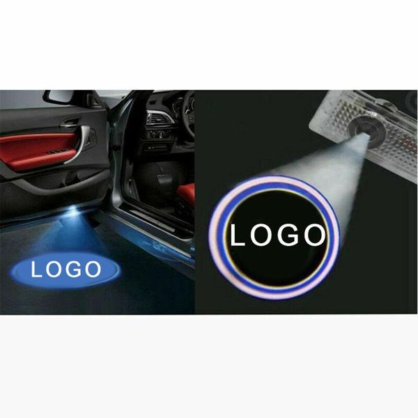 

4pcs welcome courtesy door light led projector lamp shadow car logo for