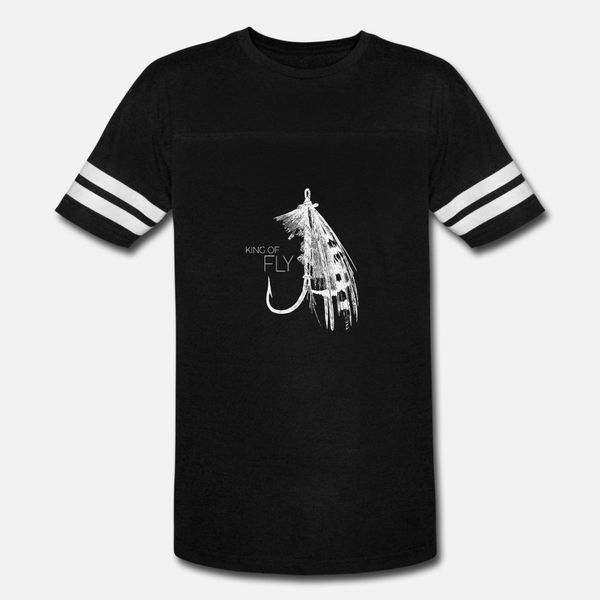

fly fishing, king of fly t shirt men персонализированный 100% хлопок o-образным вырезом мужские graphic юмор весна осень письмо shirt
