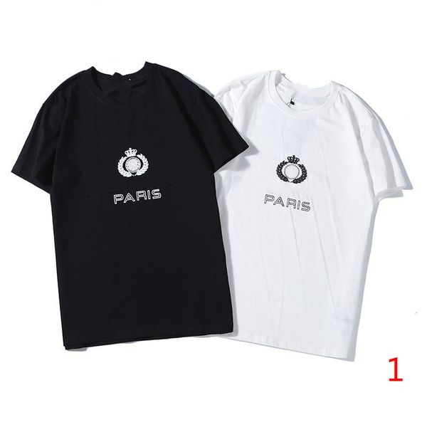 

2020 paris spring summer autumn men's t shirt fashion street casual tshirts cool boy style tees 2 colors wholesale for sale, White;black