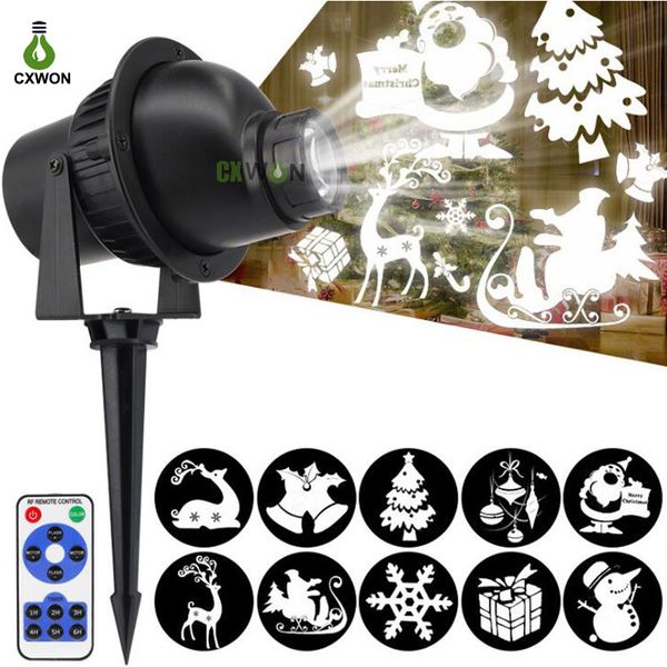 Série Snowflaker Natal Projector Luz AC85-265V 3D Decoração Laser Luz IP65 impermeável ao ar livre férias Projector Lamp