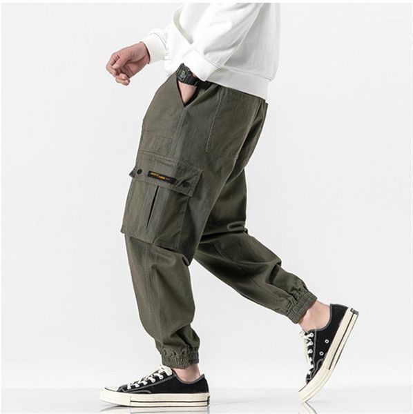 

ankle banded pants mens casual jogger trousers mens designer cargo pants luxury fashion plus size drawstring, Black