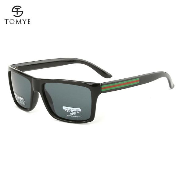 

men sunglasses tomye p6517 fashion square polarized eyewear, White;black
