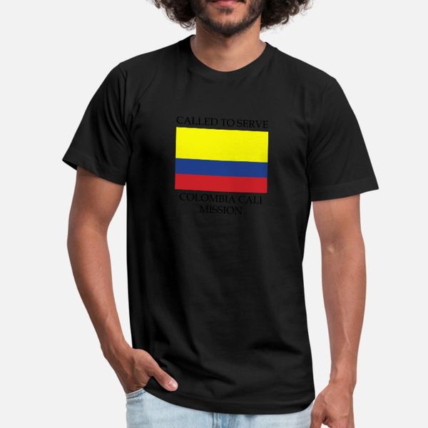 

colombia cali lds mission called to serve flag t shirt men personalized 100% cotton s-xxxl natural crazy comfortable summer style cool, White;black