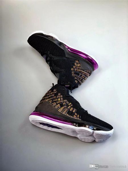 

2019 authentic lebron 17 lakers basketball shoes for men black white eggplant amarillo battleknit 2.0 bq3177-004 bq3177-002 sneakers