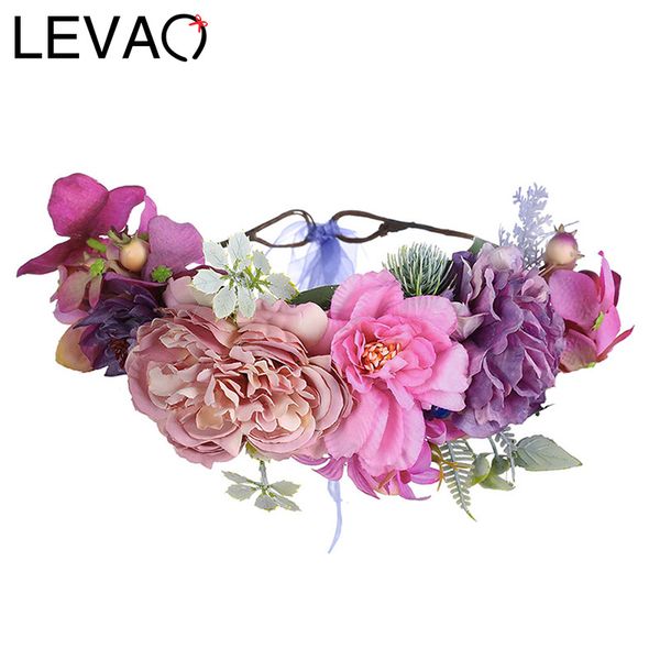 

hair accessories levao bridal garland headpiece wedding flower headband wreath hairbands colors band girls women crown head hoop