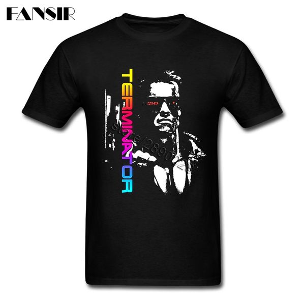 

terminator мужчина tshirts мода футболка мужчины мужчины с коротким рукавом хлопок crewneck большого размером одежда для подросткового
