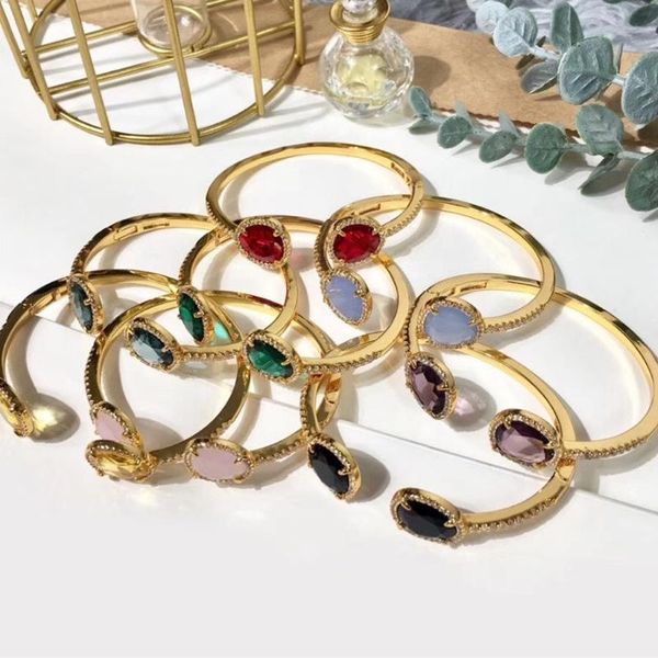 

designer fashion copper jewelry 3a cubic zirconia party bangle, Black