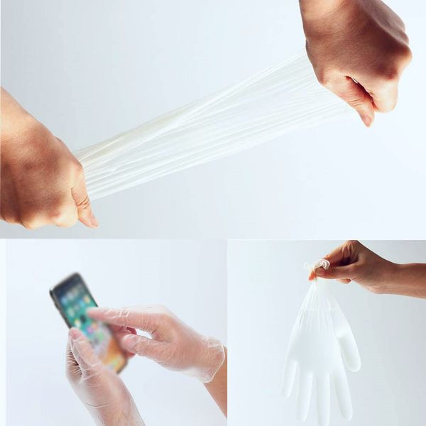 

100pcs wear-resistant durable nitrile disposable gloves rubber latex food household cleaning gloves anti-static
