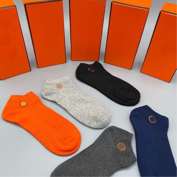 

hxxmes pairs mens socks 20fw male casual socks fashion letter h embroidery with circle 5 pairs boxed haute couture wholesale lll207313, Black