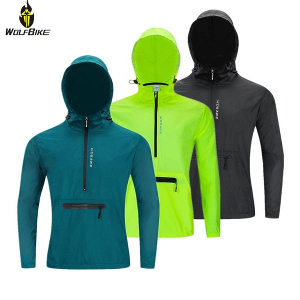 WOSAWE Giacche da ciclismo antivento Cappotto indossabile idrorepellente alla pioggia Protezione UV Corsa Sport MTB Giacca a vento da bici