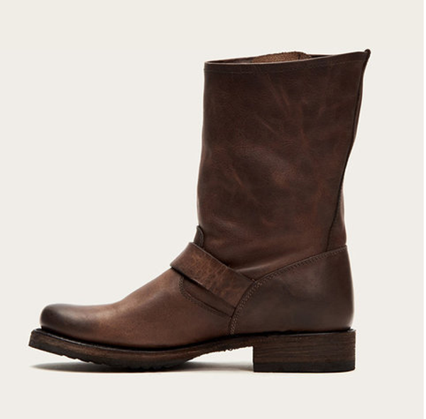 

women's cowboy boots winter mid-calf leather boot female vintage wide calf low heel shoes buckle strap casual knight footwear, Black