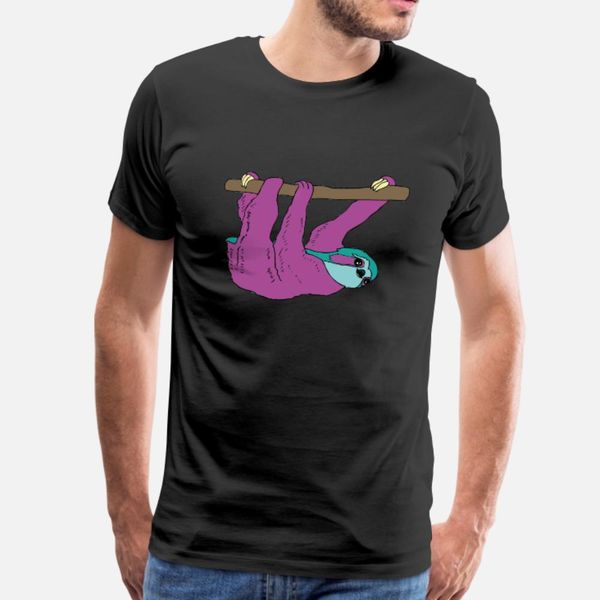 

funky sloth chilling graphic pink t shirt men custom tee shirt o-neck homme gift new style spring original shirt