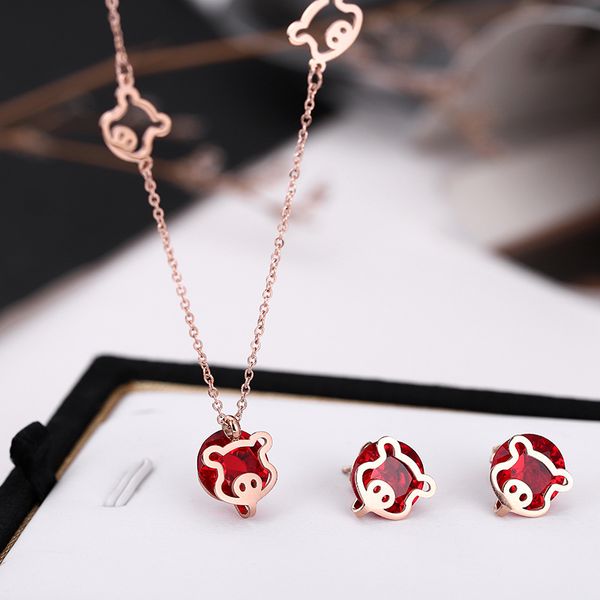 

chains jewelry & accessories fashion necklace, rose gold piglet necklace, Silver
