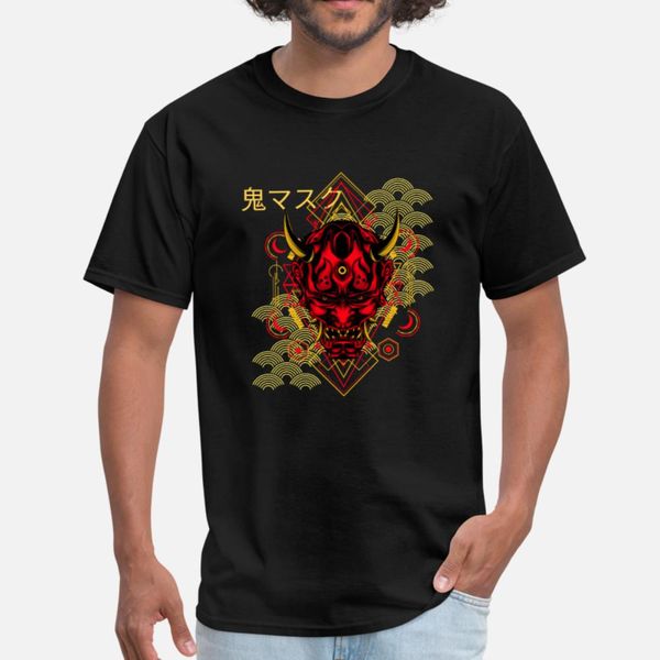 

samurai mask japanese tattoo t shirt men customize short sleeve s-3xl vintage graphic comical spring autumn letter shirt