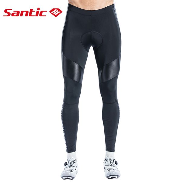 

santic 2020 men long bicycle cycling pants spring autumn 4d cushion padding pants quick dry breathable outdoor sport clothing, Black;blue
