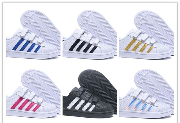 

2018 new originals superstar white hologram iridescent junior superstars 80s pride sneakers super star women men sport running shoes 36-44, Black