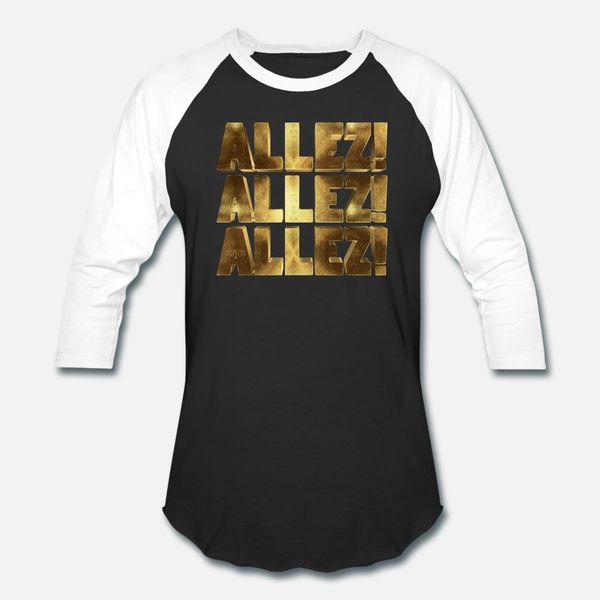 

allez allez allez golden t shirt men designer 100% cotton round collar cool famous fashion summer letters shirt