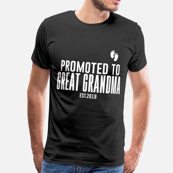 

promoted to great grandma est.2019 t shirt men design 100% cotton s-xxxl vintage graphic comfortable summer letters shirt