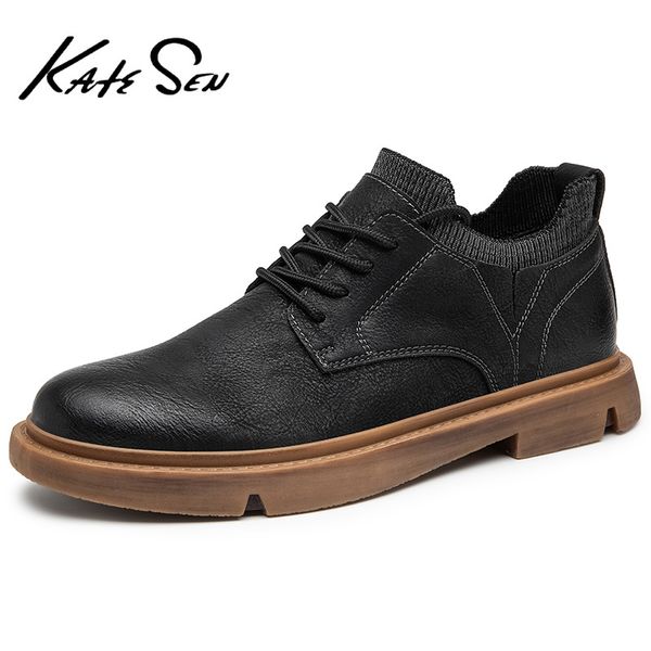 

men shoes dress retro design classic business formal shoes leather dress shoe men oxford male footwear lace-up calzado hombre, Black