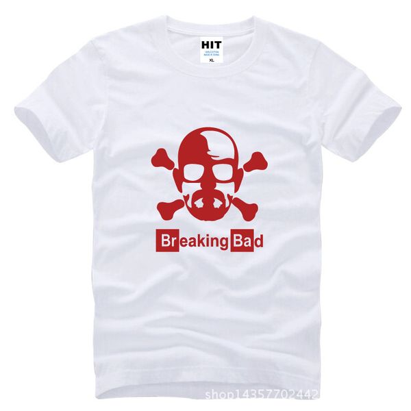 

100% cotton breaking bad walter skull t-shirt men t shirt tshirt 2016 mens short sleeve tee camisetas hombre