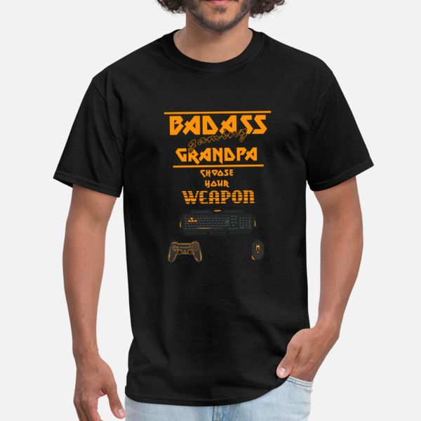 

badass gaming grandpa t shirt men character 100% cotton euro size s-3xl costume graphic new style summer style unique shirt