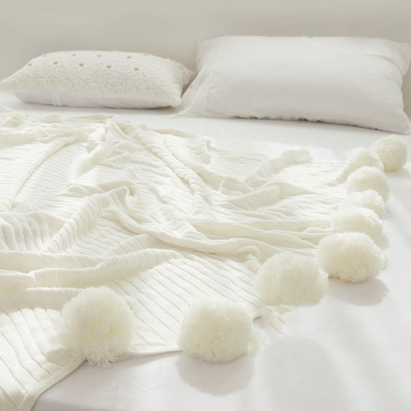 

blankets 100% cotton modern knitted blanket christmas decorations for home cappa thread blankeowel