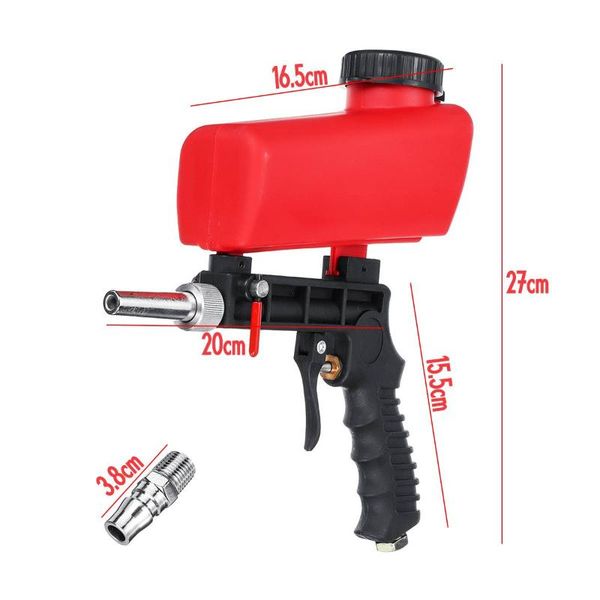 

90psi portable gravity pneumatic sandblasting guns aluminium pneumatic spray guns sand removal air blasting derusting power gun
