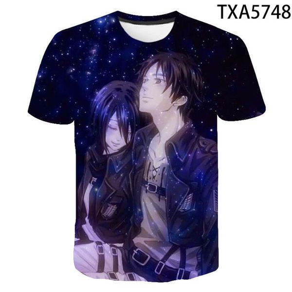 

boy girl movie attack on titan cool 3d print shirts graphic kawaii oversized men clothing