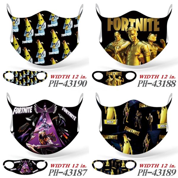 

camo breathing valve mask 5 colors ice silk face printing masks camouflage breathing valve face cover reusable mouth muffle cca1229#692, Black