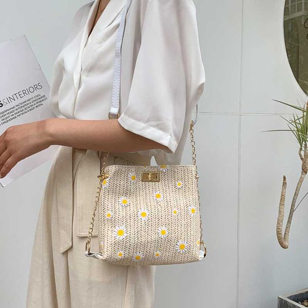 

amelie galanti summer straw woven bag 2020 new high-grade female bag wild chain woven shoulder messenger crossbody