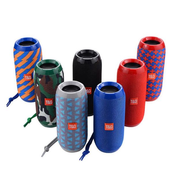 

hifi tg117 bluetooth 5.0 outdoor speaker waterproof portable wireless column loudspeaker box support tf card fm radio aux input