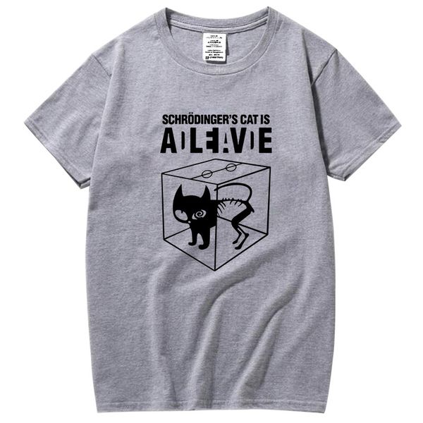 

xin yi мужские t-shirt100% хлопок футболки высокого качества моды случайные шредингера cat печать тенниска мужчин круто забавную т shirts202