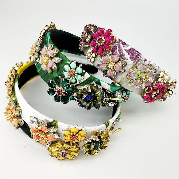 

2020 мода pearl оголовье элегантный кристалл цветок головной убор аксессуары для волос для женщин роскошные идеальной свадьбы оголовье, Golden;silver