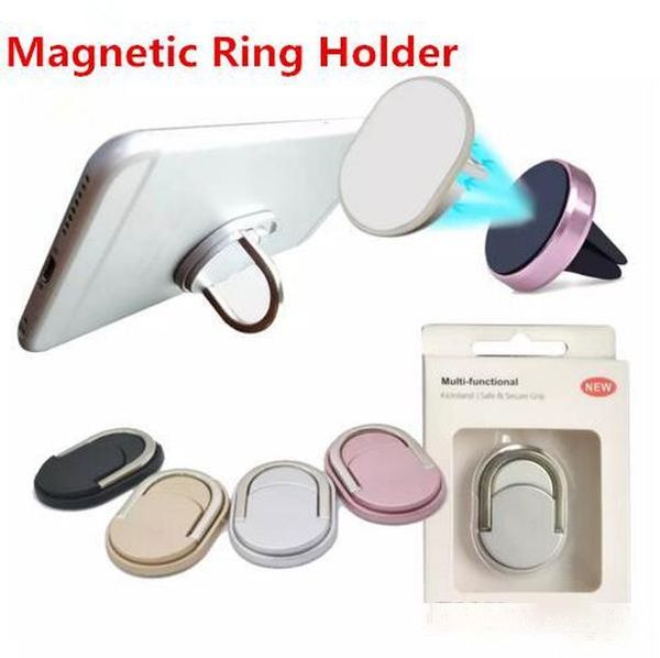 

universal metal phone ring holder with stand unique for magnetic holder for cellphone case iphone x 8 7 6 6s plus with retail package