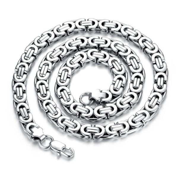 

titanium steel necklace fashion simple men's single chain hundred matching chain gifts drop ship, Silver