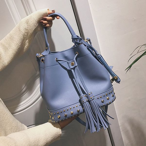 

selling 1 pcs women lady shoulder crossbody bag pu leather tassel fashion for travel money -b5