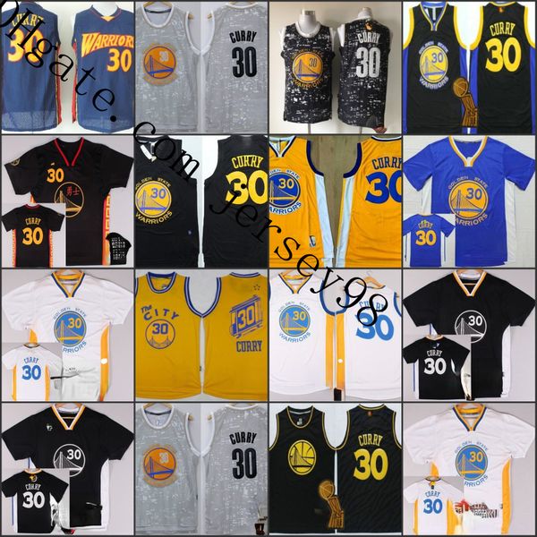 

golden state warrior men #30 stephen curry gold white green jersey, Black