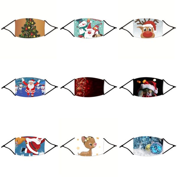 

us activated carbon designer christmas masks christmas masks anti-fog windproof dust-proof breathable sunscreen outdoor face christmas ma#23, Black