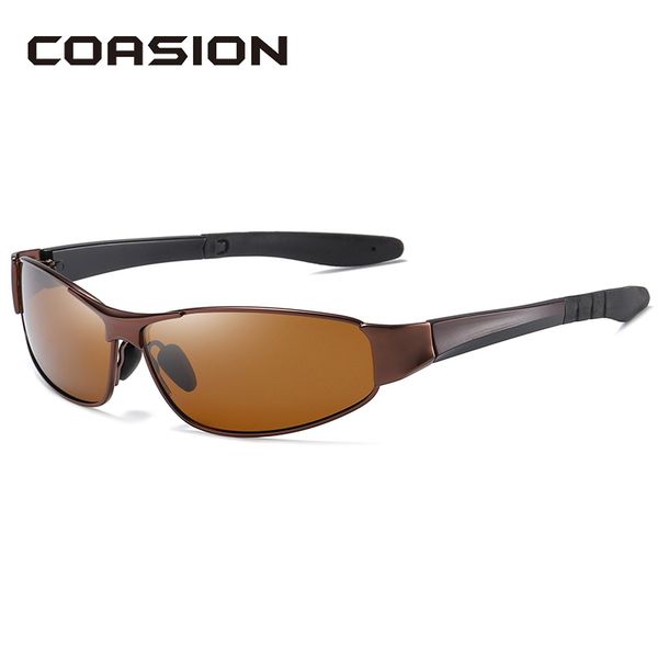 

coasion polarized sunglasses men luxury design metal frame male sun glasses for driving anti-glare lens zonnebril heren ca1626, White;black